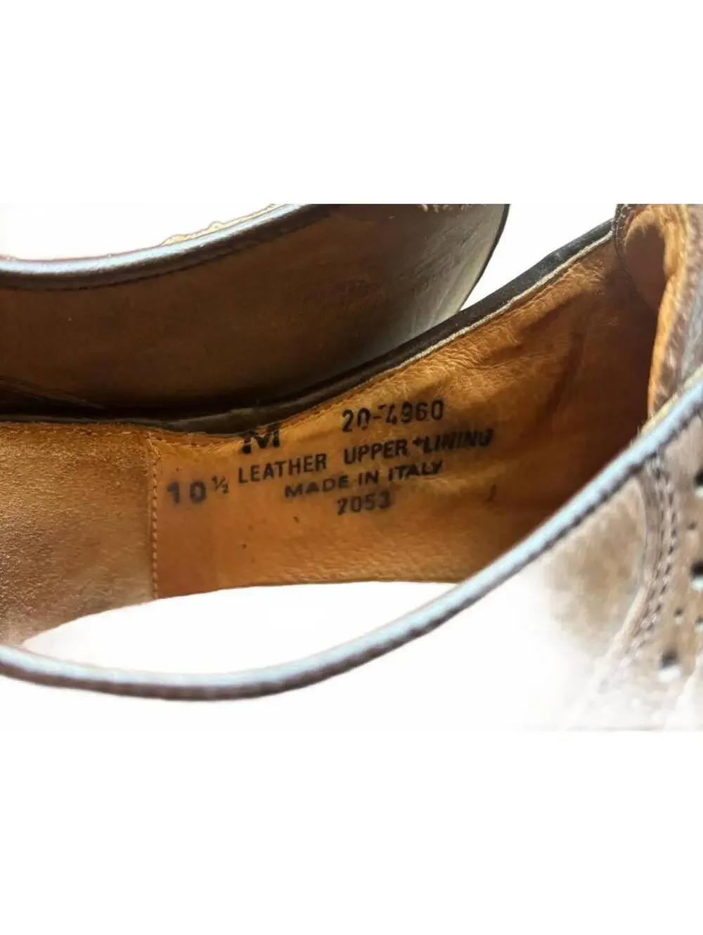 VINTAGE JOHNSTON & MURPHY ITALIAN LEATHER OXFORDS Size 10.5